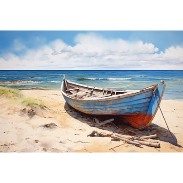 Boat on a Beach Canvas